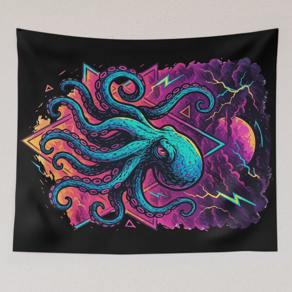 Item preview, Octopus Retro Vaporwave designed and sold by TomFrontierArt.