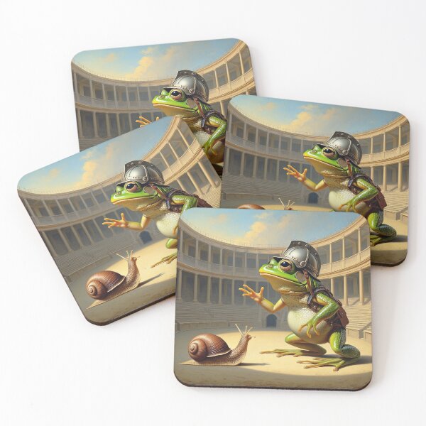 Item preview, Frog and snail Gladiators designed and sold by Vintage Designs +.