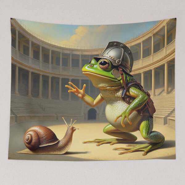 Item preview, Frog and snail Gladiators designed and sold by Vintage Designs +.