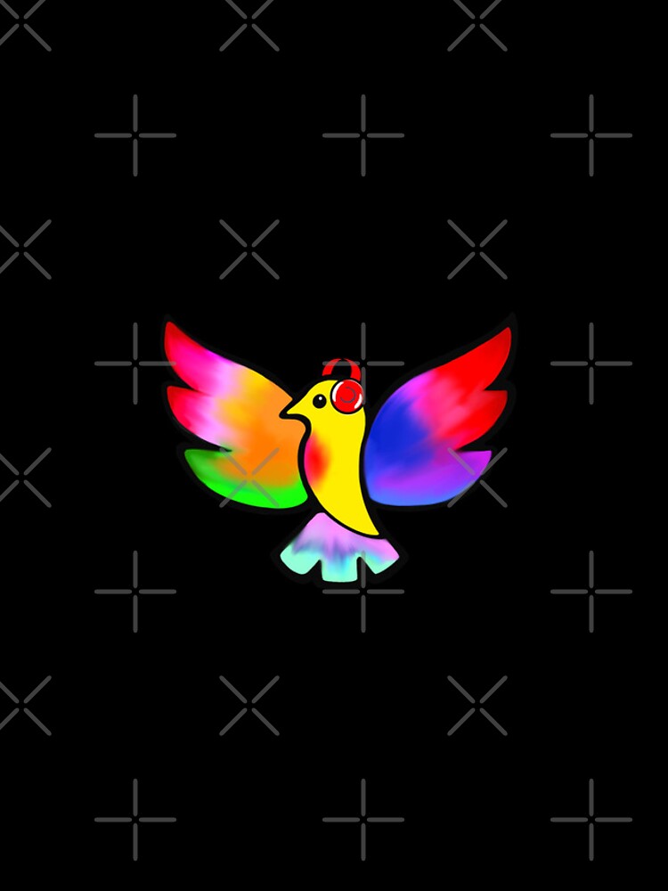 Thumbnail 5 of 5, iPhone Case, Tale Teller Kids Neurodivergence Logo Rainbow Bird In Headphones designed and sold by taletellerclub.