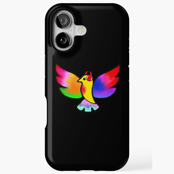 Tale Teller Kids Neurodivergence Logo Rainbow Bird In Headphones  iPhone Tough Case