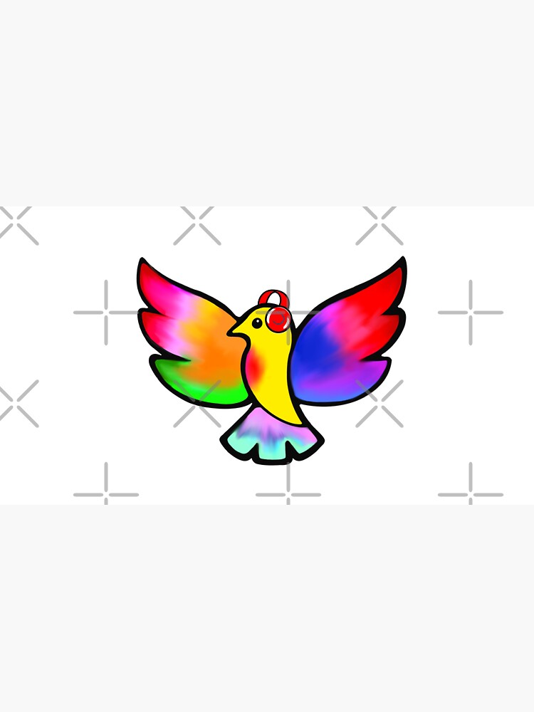 Thumbnail 7 of 7, Cap, Tale Teller Kids Neurodivergence Logo Rainbow Bird In Headphones designed and sold by taletellerclub.
