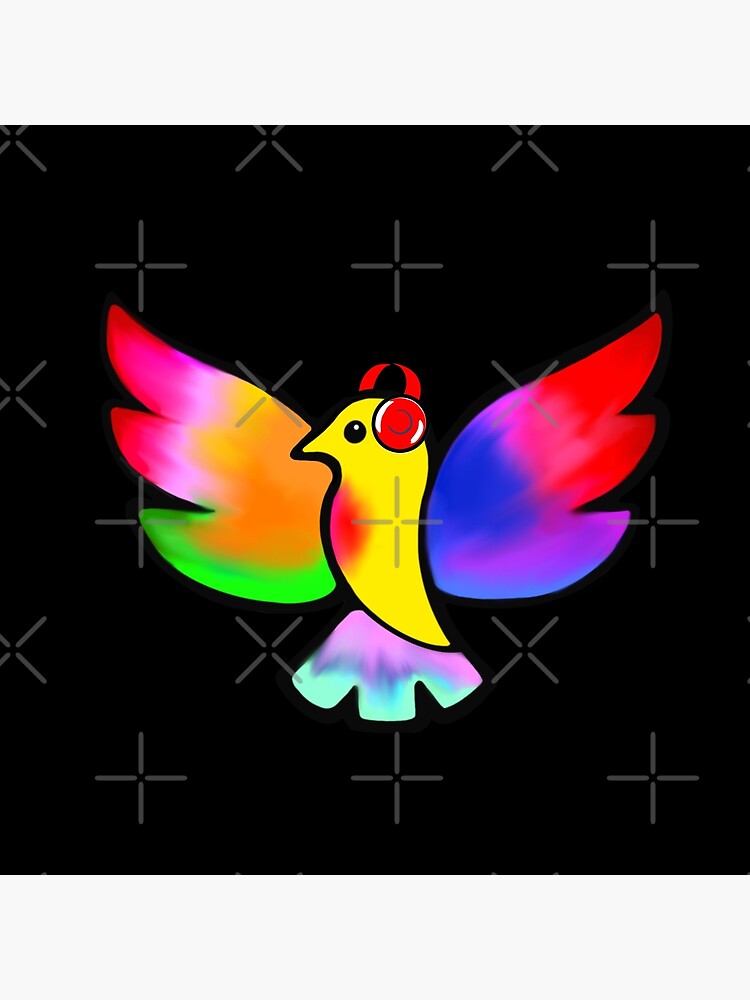 Thumbnail 2 of 2, Tote Bag, Tale Teller Kids Neurodivergence Logo Rainbow Bird In Headphones designed and sold by taletellerclub.