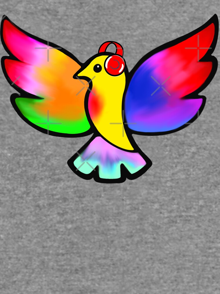 Thumbnail 5 of 5, Lightweight Sweatshirt, Tale Teller Kids Neurodivergence Logo Rainbow Bird In Headphones  designed and sold by taletellerclub.