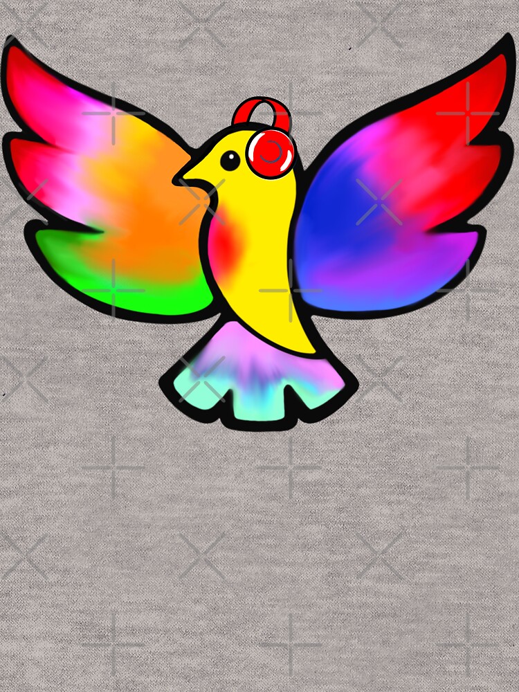 Thumbnail 5 of 5, Lightweight Hoodie, Tale Teller Kids Neurodivergence Logo Rainbow Bird In Headphones designed and sold by taletellerclub.