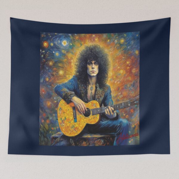Item preview, "Marc Bolan: Fairy-tale Rock Elf of the Glittering Cosmos" designed and sold by Artisticanvas.