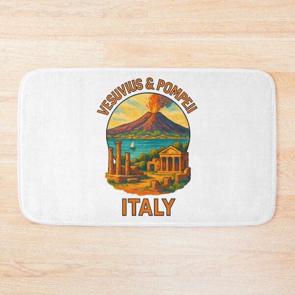 Item preview, Vesuvius and Pompeii – Ancient Italy Volcano & Ruins Travel Art designed and sold by inkNext.