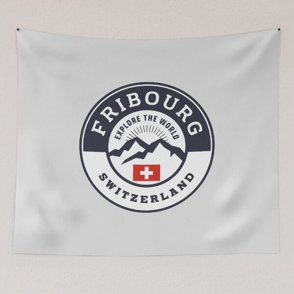 Item preview, Fribourg Switzerland Black and White Crest designed and sold by World Designs.