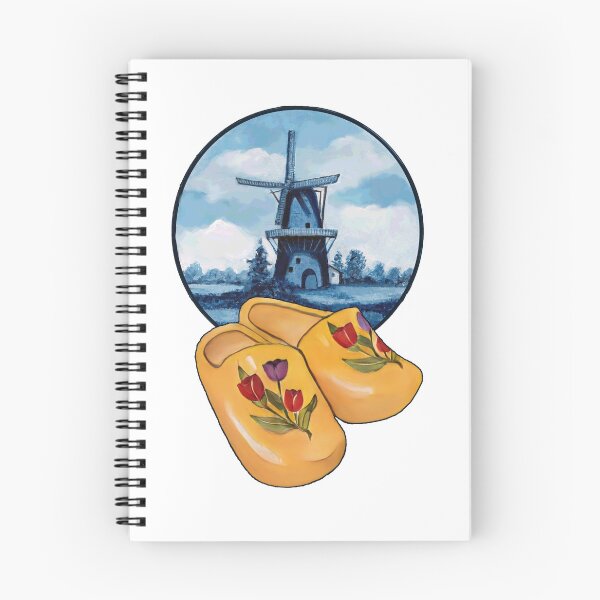 Item preview, Dutch Wooden Shoes and Delft Blau Windmill, Netherlands, Holland designed and sold by JoyfulWhimsy.