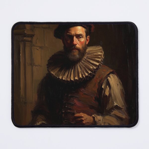 Item preview, Medieval Man wearing a Ruff collar vintage artwork designed and sold by Vintage Designs +.