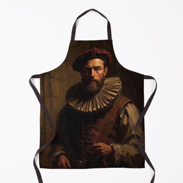 Item preview, Medieval Man wearing a Ruff collar vintage artwork designed and sold by Vintage Designs +.