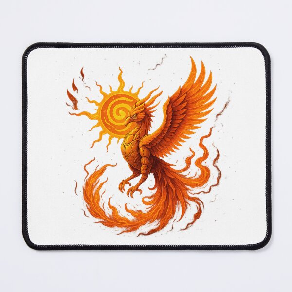 Item preview, Solar Phoenix of Helios – Mythical Firebird Line Art designed and sold by JWP789.