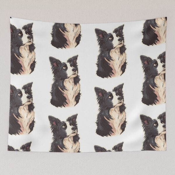 Item preview, Energetic Border Collie Dog Friend Art designed and sold by bapupa.