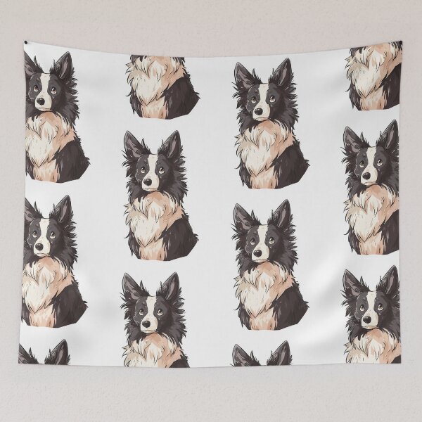 Item preview, Agile Border Collie Dog Portrait Art designed and sold by bapupa.