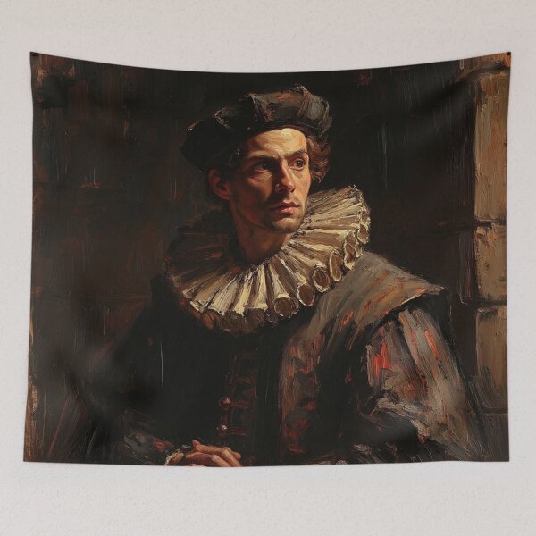 Item preview, Medieval Man wearing a Ruff collar vintage artwork designed and sold by Vintage Designs +.