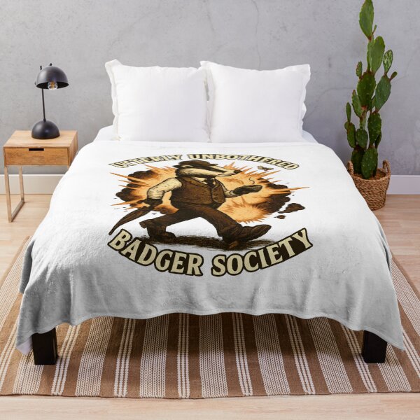 Item preview, Unbothered Wellbeing Dapper Badger Explosion Humour designed and sold by Shoot-The-Moon.