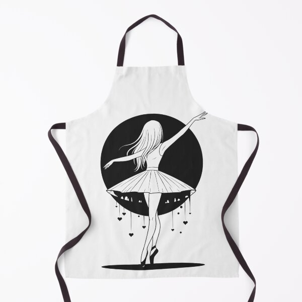 Item preview, Ballerina Silhouette - Minimalist Art with Dripping Hearts designed and sold by QuirkySpark.