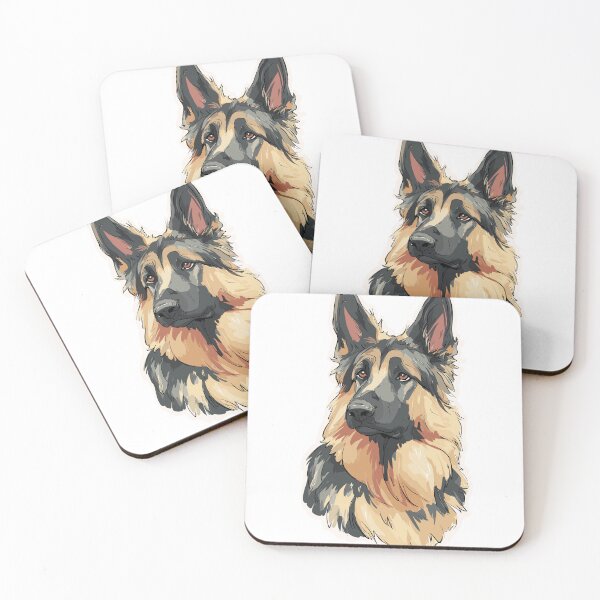 Item preview, Protective German Shepherd Dog Portrait Art designed and sold by bapupa.