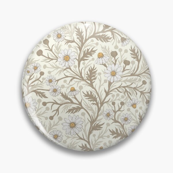Item preview, Daisies in white and brown on off white designed and sold by Katerina Mitkova Kirilova.