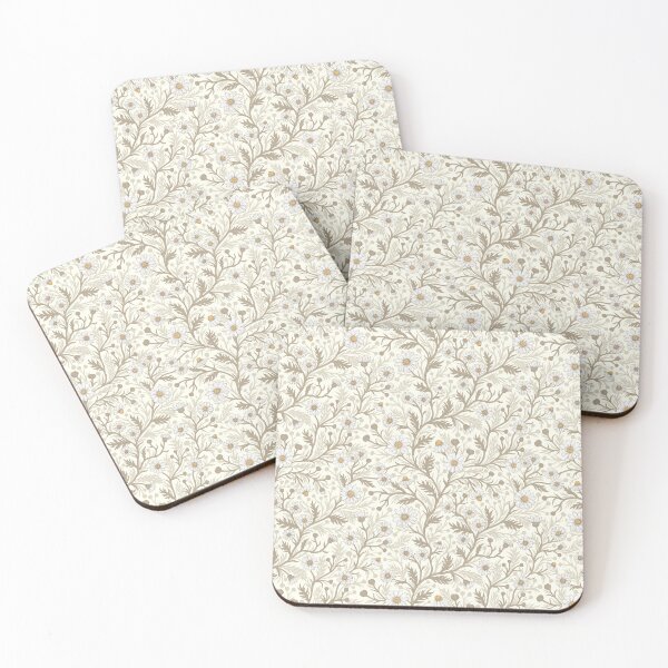 Item preview, Daisies in white and brown on off white designed and sold by Katerina Mitkova Kirilova.