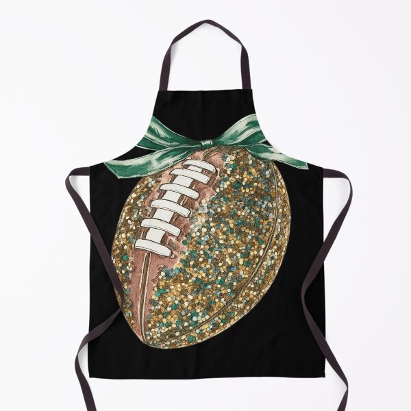 Item preview, Glitter Football with Green Ribbon Watercolor Art designed and sold by haitrieuic96.
