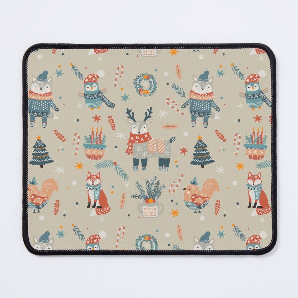 Item preview, Scandinavian Festive Animals in Hygge Style Cream designed and sold by Studio Pico.