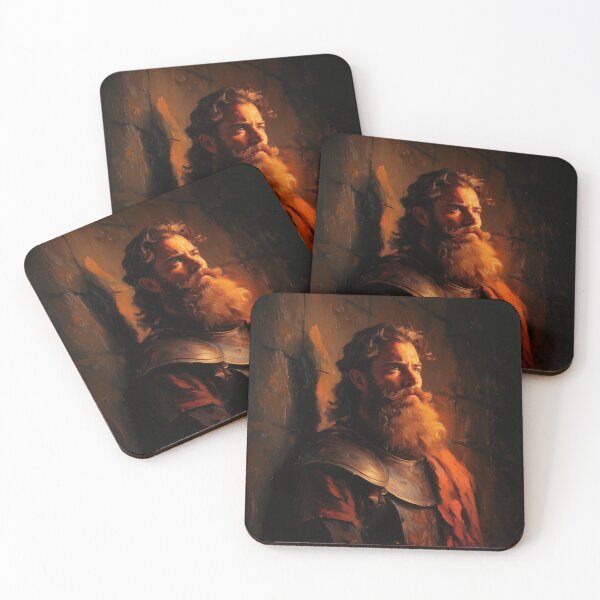 Item preview, Medieval man with long red beard vintage artwork designed and sold by Vintage Designs +.