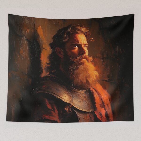 Item preview, Medieval man with long red beard vintage artwork designed and sold by Vintage Designs +.