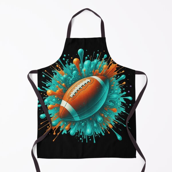 Item preview, Turquoise and Orange Football Splash Art designed and sold by haitrieuic96.