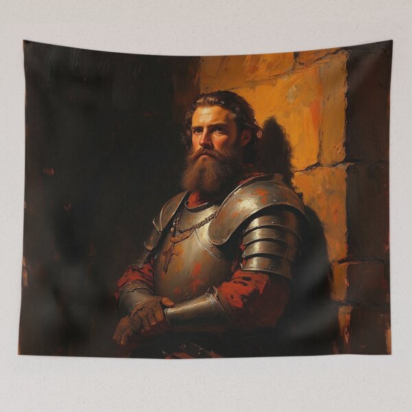 Item preview, Medieval man with long red beard vintage artwork designed and sold by Vintage Designs +.