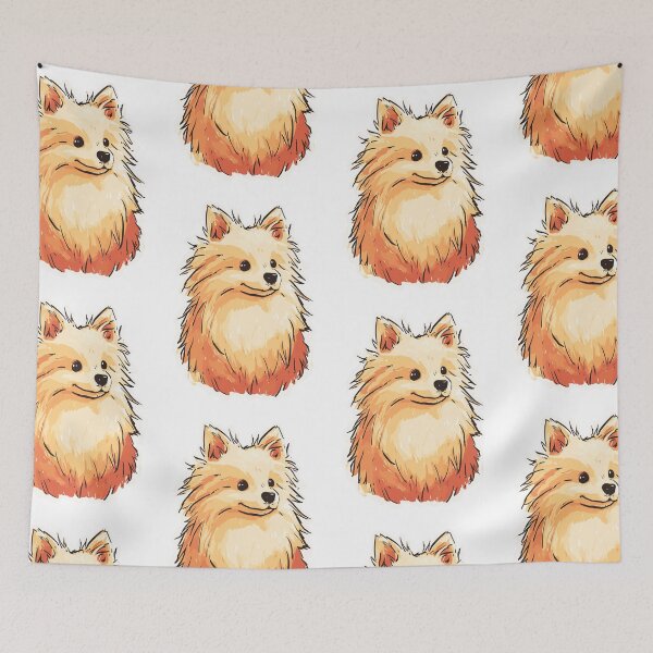 Item preview, Playful Pomeranian Dog Art designed and sold by bapupa.