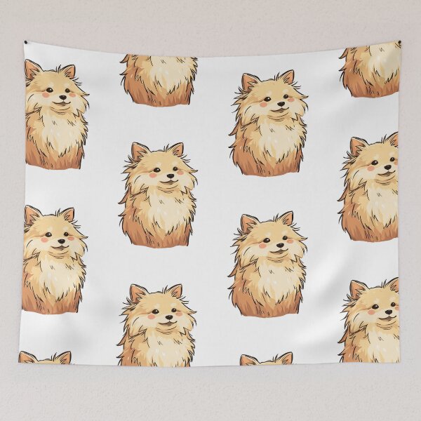 Item preview, Fluffy Pomeranian Dog Art designed and sold by bapupa.