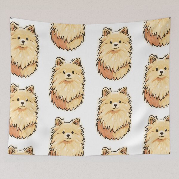 Item preview, Tiny Pomeranian Dog Art designed and sold by bapupa.