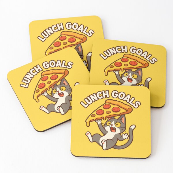 Item preview, Funny Cat Pizza Lunch Goals designed and sold by Yuliya Brush.