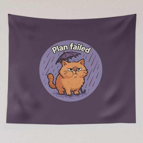 Item preview, Grumpy Cat Plan Failed Art designed and sold by Yuliya Brush.