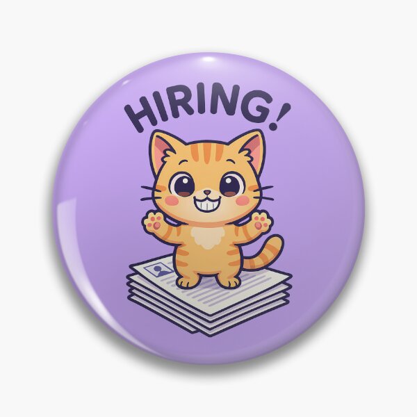Item preview, Cute Cat Hiring Job Poster designed and sold by Yuliya Brush.