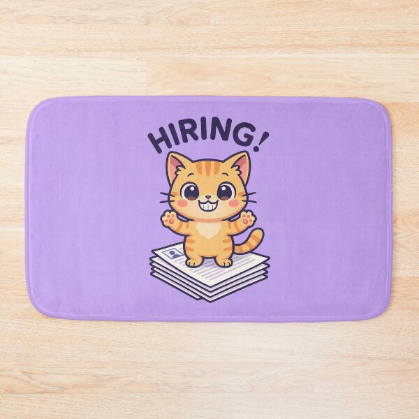 Item preview, Cute Cat Hiring Job Poster designed and sold by Yuliya Brush.