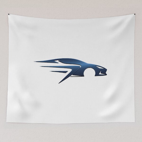 Item preview, Sleek Blue Speed Car Silhouette Design for Car Enthusiasts designed and sold by DASK-VIBES.