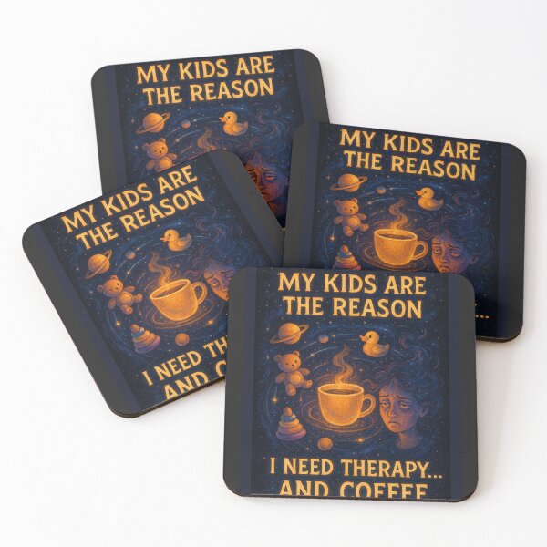 Item preview, My Kids are the Reason I Nees Therapy and Coffee designed and sold by MidnightMoodCo.