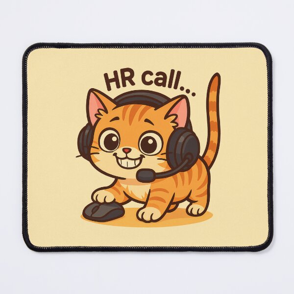 Item preview, Cute Cat HR Call Artwork designed and sold by Yuliya Brush.