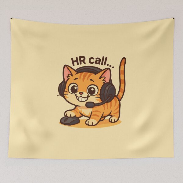 Item preview, Cute Cat HR Call Artwork designed and sold by Yuliya Brush.