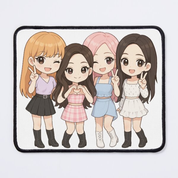 Item preview, Kpop Girl Group Blackpink Lisa, Jennie, Rosé, and Jisoo Chibi Anime Art | SugarCase designed and sold by SugarCase.