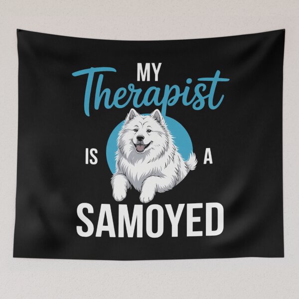 Item preview, My Therapist is a Samoyed designed and sold by CookWorldLaughs.
