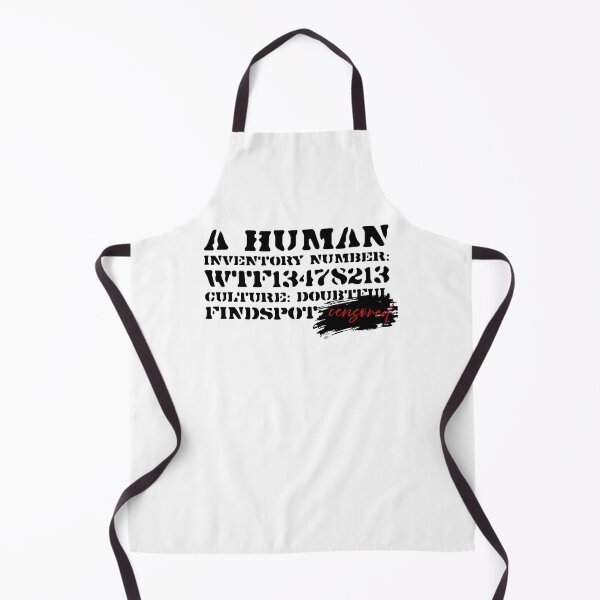 Item preview, A Human with Inventory Number – Bold Dystopian Redbubble Art Print designed and sold by FreiherrPK.