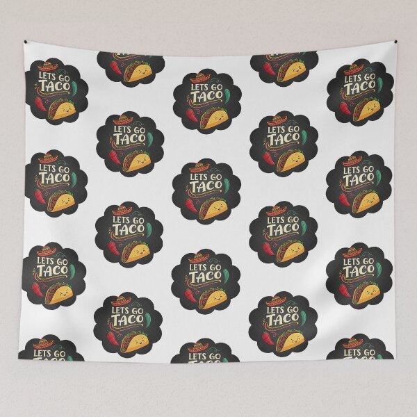 Item preview, Let’s Go Taco – Funny Food Pun Mexican Taco Design designed and sold by PnrArtDesign.