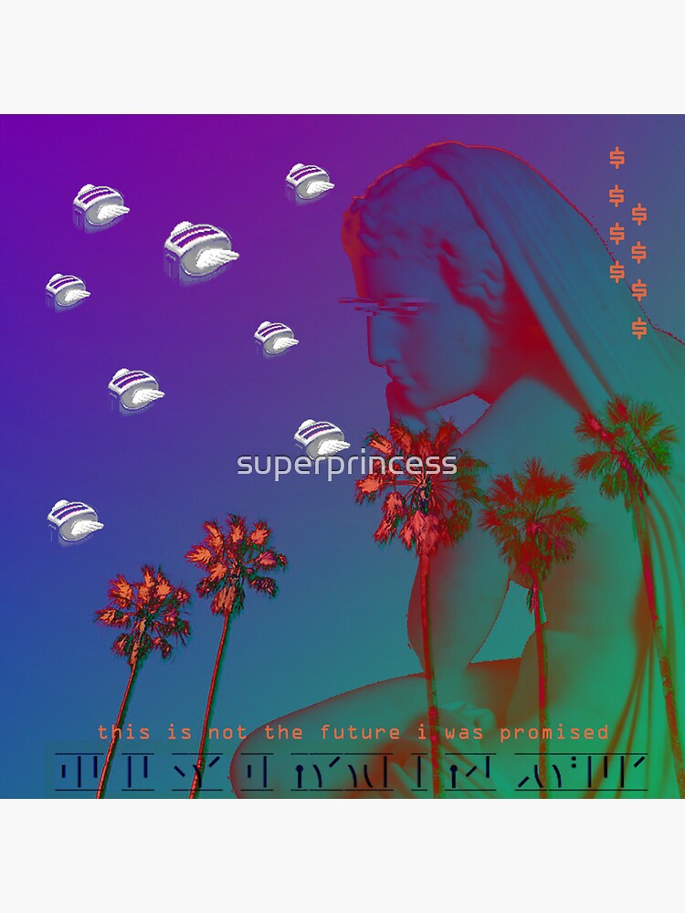 Thumbnail 3 of 3, Sticker, Aesthetic Vaporwave Venus Sticker designed and sold by superprincess.