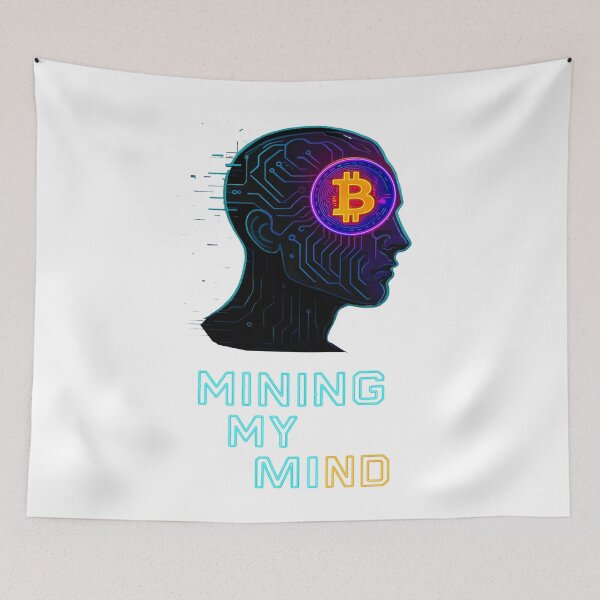 Item preview, Mining My Mind – Crypto Intelligence Brain Design designed and sold by BitCrop.