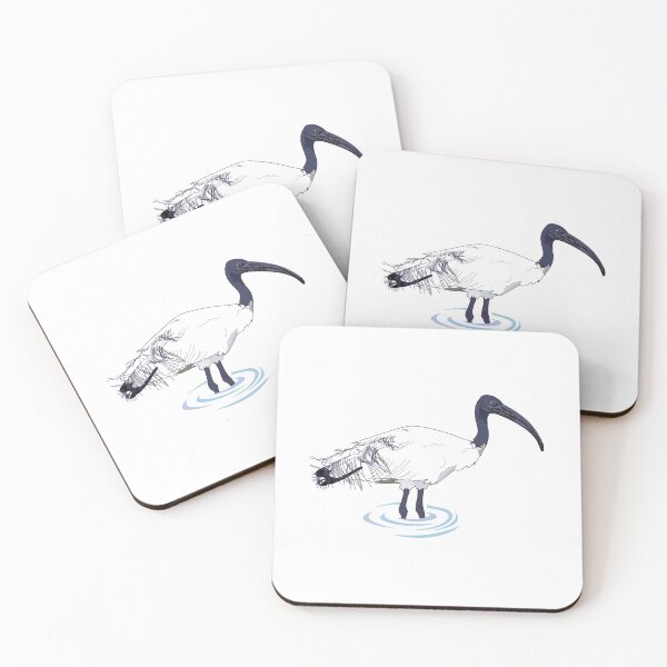 Item preview, Stylized African Sacred Ibis Water Art designed and sold by Vector Woofs.