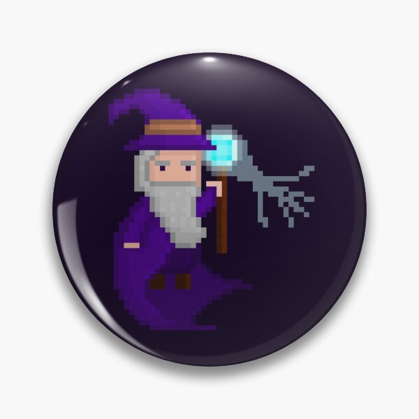 Item preview, Pixel Art Grumpy Wizard Casting Magic Spell designed and sold by Dugolivia.