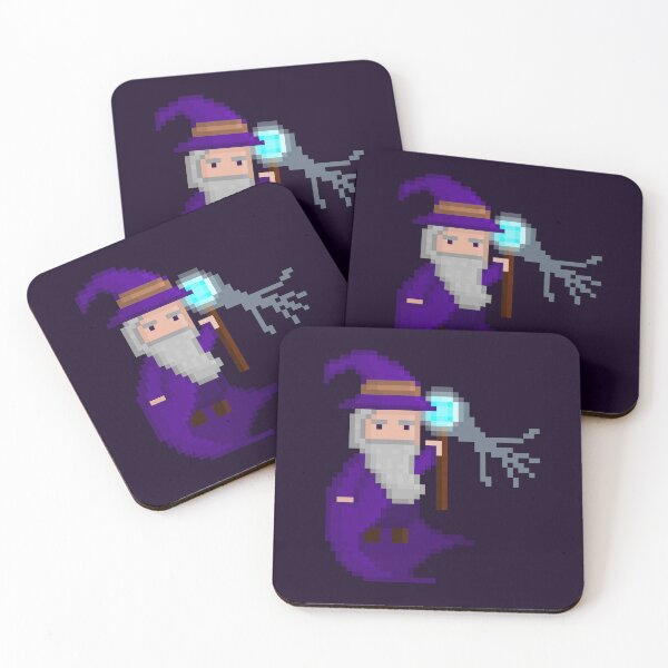 Item preview, Pixel Art Grumpy Wizard Casting Magic Spell designed and sold by Dugolivia.